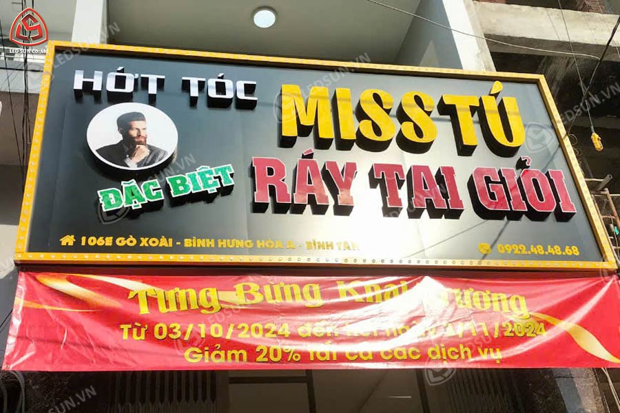 bảng hiệu alu chữ mica