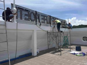 Led Sun làm biển hiệu công ty khách hàng Quận 2