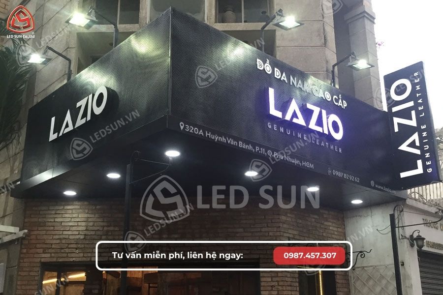 Mẫu bảng hiệu shop thời trang Lazio