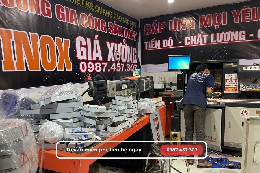 Led Sun - Đơn vị chuyên gia công chữ inox tại Phú Quốc