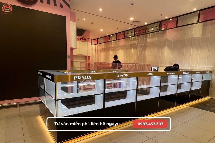 thi công gian hàng trong trung tâm thương mại