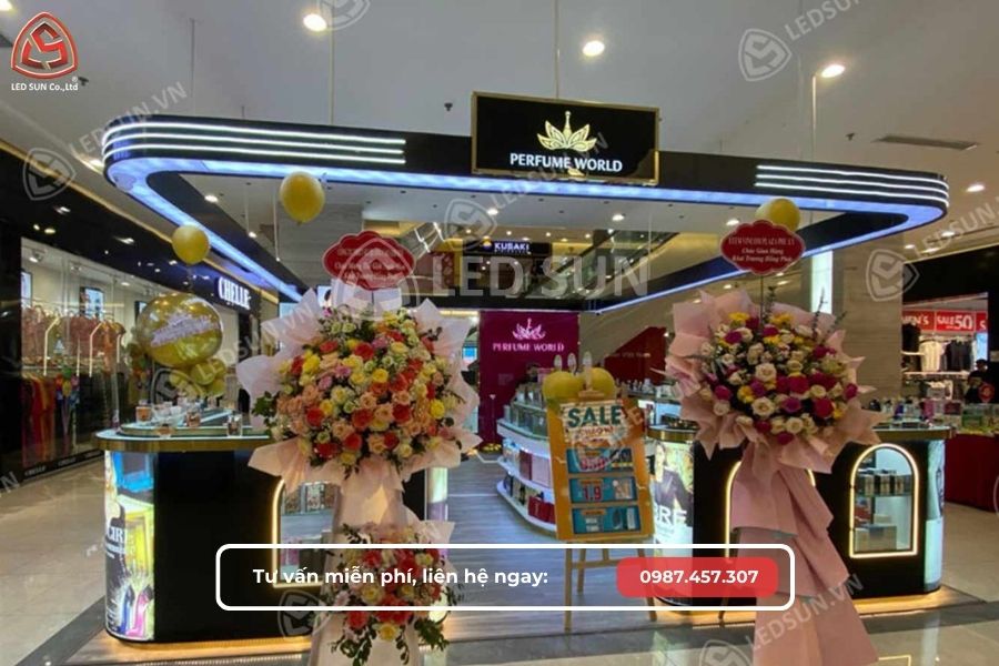 thiết kế thi công gian hàng trong trung tâm thương mại