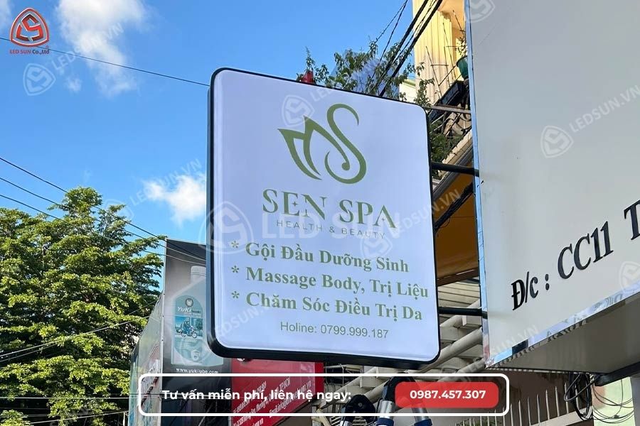 hộp đèn hút nổi hình chữ nhật