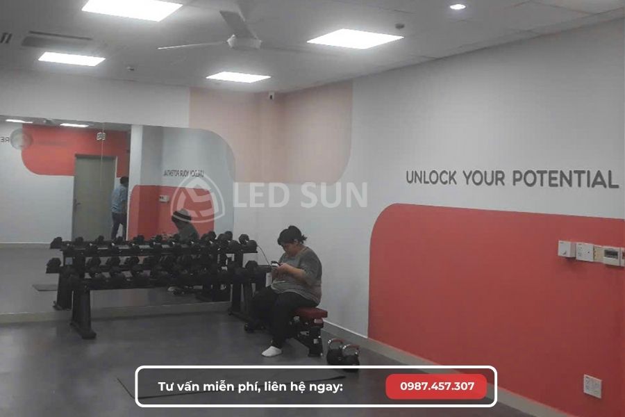 thi công phòng gym