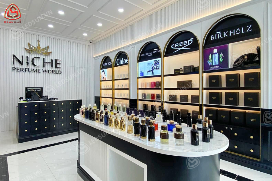 thiết kế thi công shop nước hoa