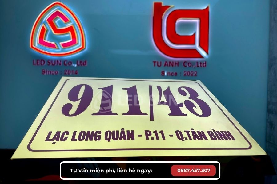 biển số nhà inox