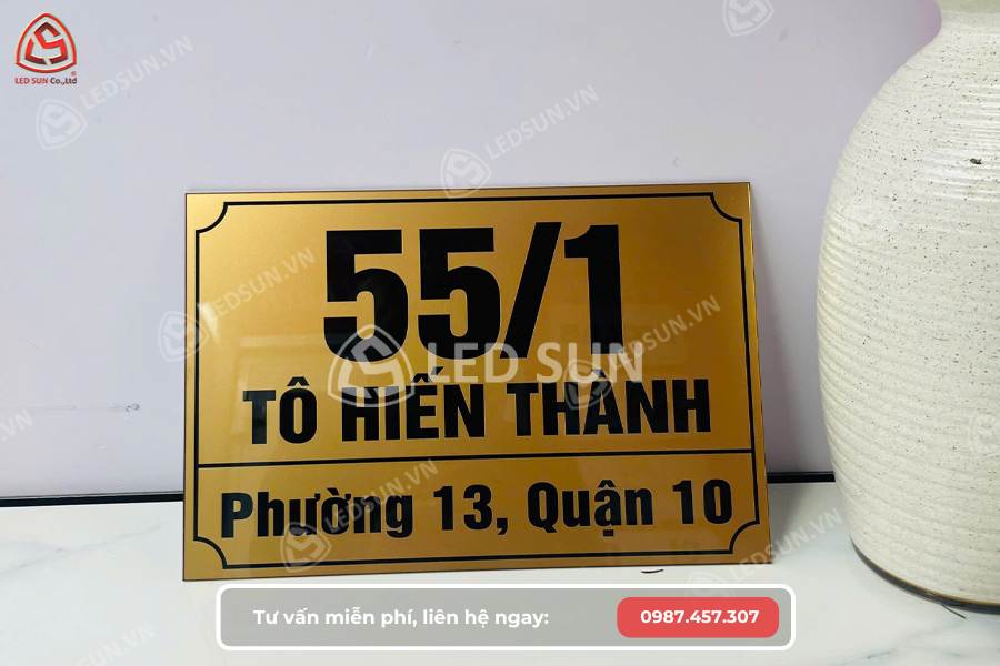 Mẫu biển số nhà mica sơn