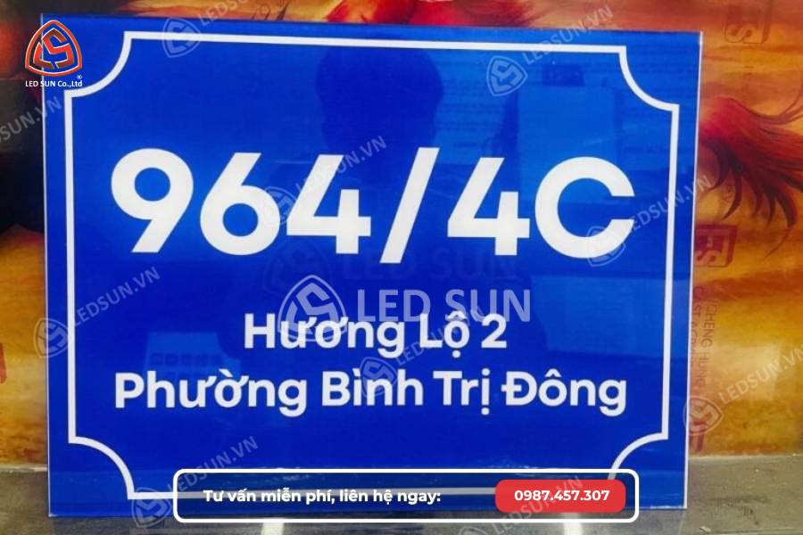 Biển số nhà mica dán decal