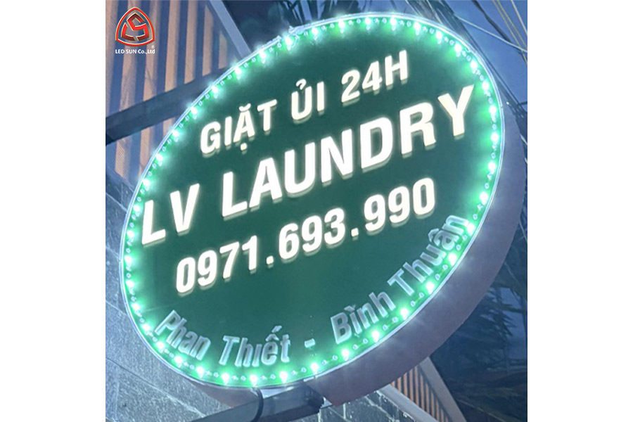bảng hiệu giặt sấy hộp đèn