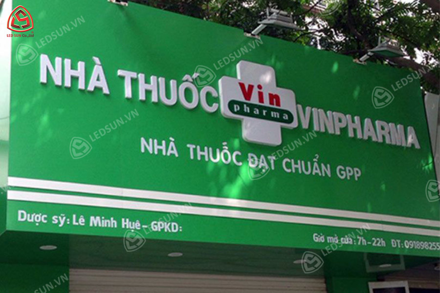 bảng hiệu nhà thuốc alu