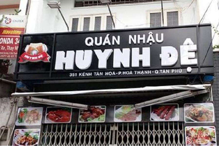 bảng hiệu quán nhậu huynh đệ