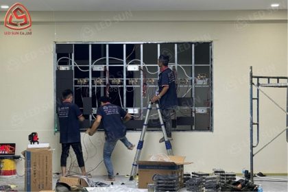 Thi công màn hình LED P2 phòng họp doanh nghiệp Hansae, hình ảnh rõ nét và ổn định