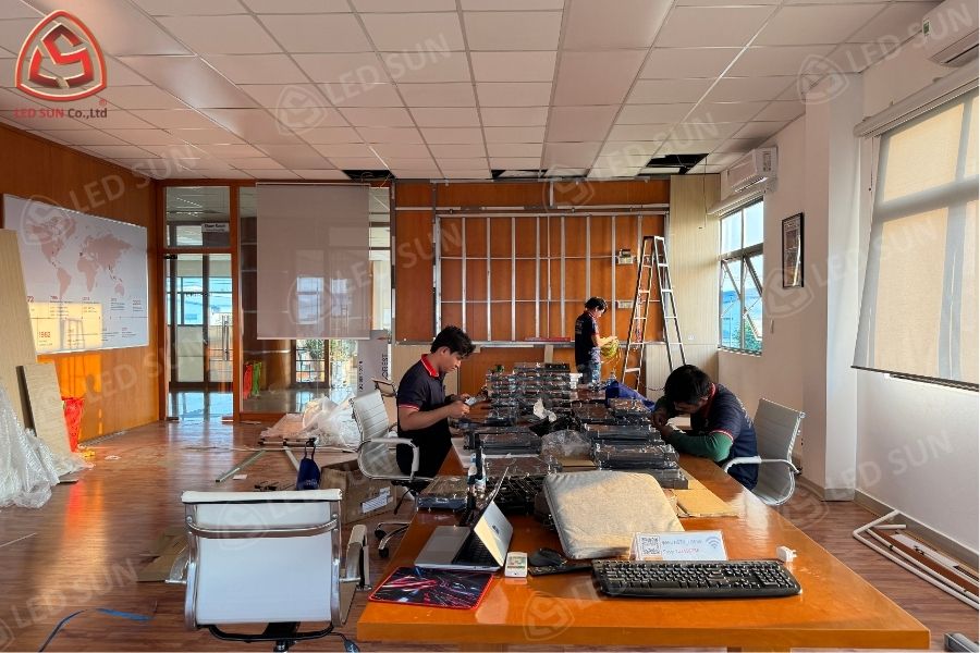 Led Sun Thi Công LED P3 Phòng Họp cho Tập Đoàn Hansae